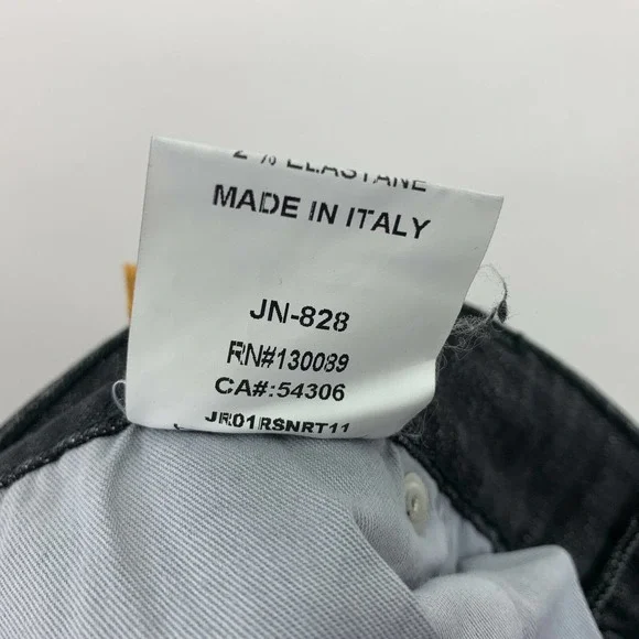 Jared Lang Mens Atelier Skinny Stretch Denim Jeans Black 38 - Picture 6 of 6